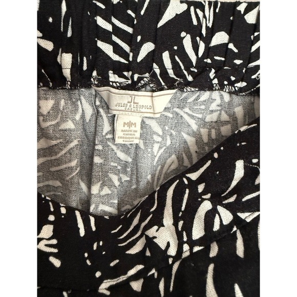 Jules & Leopold Black & White Palm Leaf Print Skirt Womens Medium - Picture 3 of 5